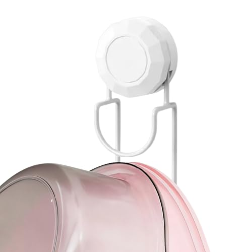 Suction Cup Hooks - No Drill Space Saving Basin Hanger | Bathroom Suction Hooks, Kitchen Dorm Sink Wall Home Storage, 4-Pack, Clear, Heavy Duty, Waterproof, Tool-Free Install, Removable, Large