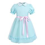 Nuoqi Grady Twins Costume the Grady Twins Dress Horror Twins Girls Hallloween Costume Blue Age 8-9 Years Old