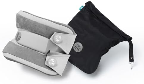 Trtl Pillow Plus - Airplane Neck Pillow for Traveling - Height-Adjustable, Breathable Travel Pillow for Head and Neck Support While on Planes, Cars, and Trains - Machine Washable
