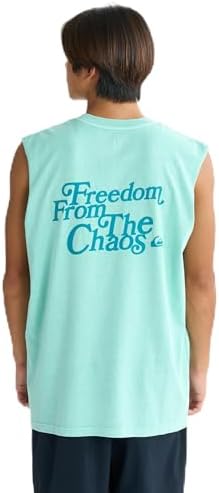 （05:30時点） [クイックシルバー] ピグメントユーズド加工 アメリカンラバー風プリント ルーズフィットノースリーブ