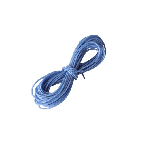 Outdoor Extension UL3132 22AWG Tinned Copper Electrical Wire 300V Rubber Insulated Silicone Wire Flexible Stranded Wire for DIY Solar sheathed(Color:Blue,Size:5 Meters)