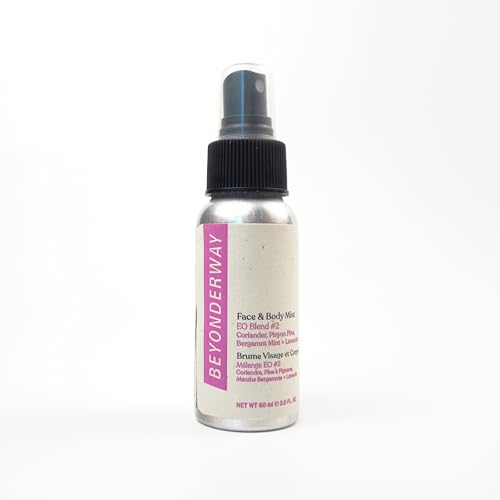 Multipurpose Face & Body Mist 60ML - Signature Essential Oil Blend No. 2 with Bergamot Mint, Coriander, Lavender & Pinyon Pine - Infused with Aloe Vera Leaf Juice, Hydrates & Balances Skin