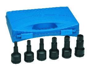 Grey Pneumatic 8096H 6-Piece 3/4 in. Drive Hex Driver Set