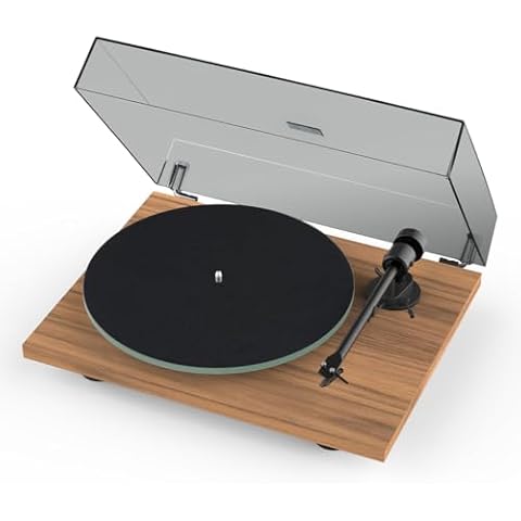 Pro-Ject T1 Evo Phono Turntable with Built-in Preamp (Walnut) Cover