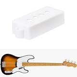 VGOL Białe osłony na przetworniki na szyję z mostkiem, 67,8 x 27,8 x 15 mm, kompatybilne z Fender Precision Bass