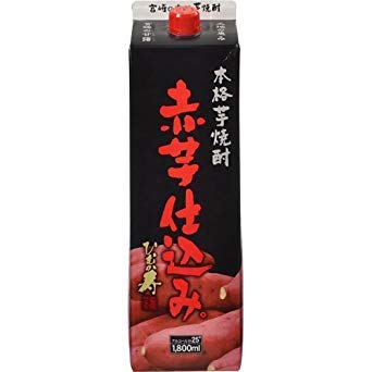 Amazon.co.jp: 寿海酒造 焼酎 芋焼酎 赤芋仕込み ひむか寿 25度 パック 