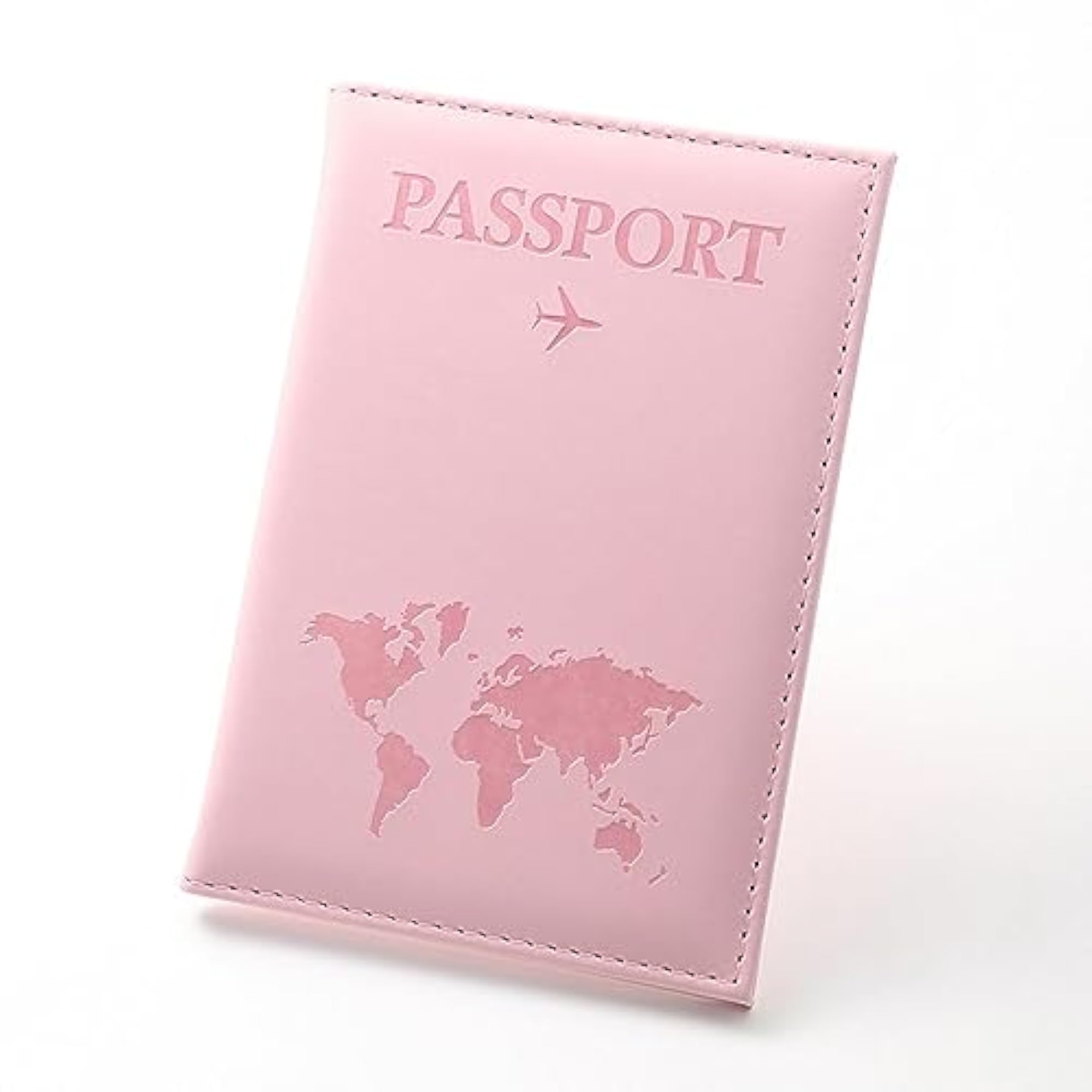 PU Leather Passport Holder for Travel, Pink