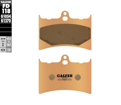 Plaquette galfer fd118g1370 résout le manque de mordant du frein fritté