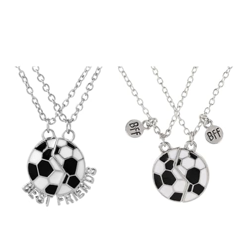 OVDGWC 4 Catene Divise da Calcio, Catene di Metallo Creativo, Catene di Trailer alla Moda, Uomini E Donne Universali, Collane Divertenti, Collane di Amicizia