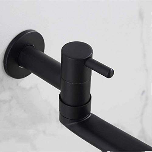 Robinet de cuisine mural noir mat pour optimiser l'espace d'eau - 3