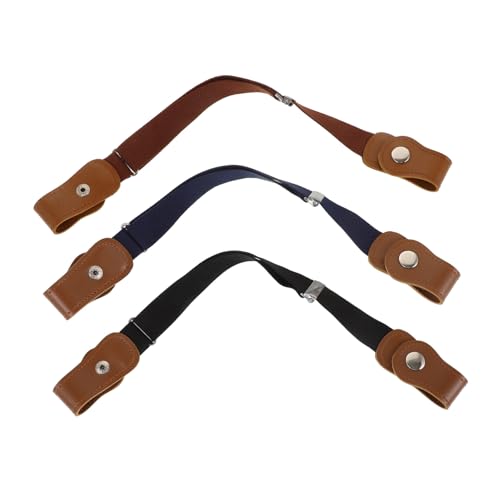 BESTYASH 3pcs Stretchy Waist Belts for Boys Elastic Pant Belts Light for Dresses Jeans Comfortable Lightweight