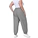 Womens Plus Size Cargo Sweatpants Casual Oversized Athletic Joggers Fashion Outfits Y2k High Waist Pants with Pockets Gray