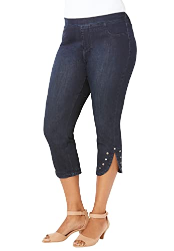 Catherines Women's Plus Size Sparkle Hem Capri