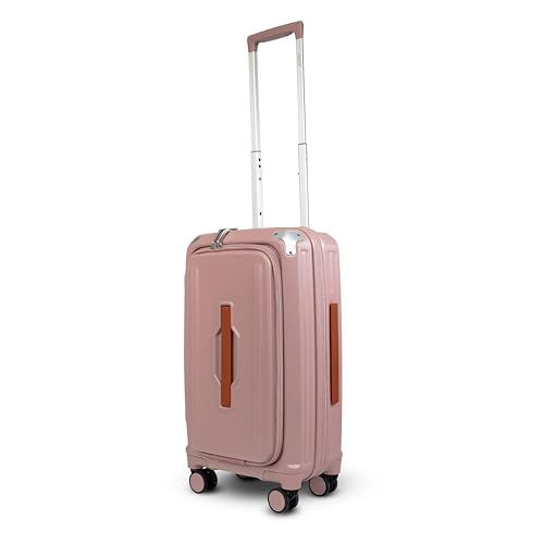 Image of Acer Brisbane Suitcase, 20 inch Cabin, with 360 Degree Spin 8 Wheels, Double TSA Lock, Dual Opening (Top and Mid), Expandable, Recycled Polyseter Material, Jacaranda Pink