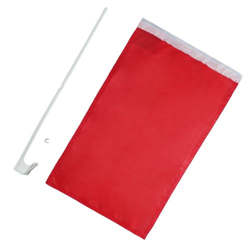 Image of Plain Red Car Flag 18'' x 12'' - Solid - Color Car flags 30 x 45cm - Banner 18x12 INCHES PLASTIC STICK - AZ FLAG