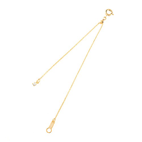 [ジュエリーショップエム] 日本製 ストーン クリア 10cm スライド アジャスター チェーン 長さ調節 金属アレルギー対応 ゴールド ad0009-Gのサムネイル