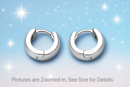Solid S925 Silver Hoop Huggie Earrings | Classic Plain Hoops | Hypoallergenic | Ear Healing | Helix Cartilage Earlobe | Small Silver Plain Hoops | Tiny Classic Huggie Earrings (Mini(inner 5mm/0.2")) by RYSkyJewelry - Used condition - Image 4