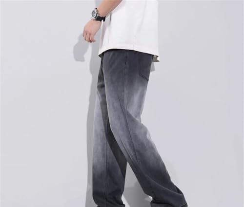 Men's Gradient Jeans Summer Smooth Loose Wide Leg Denim Pants Vintage Streetwear Thin Fashion Trousers3