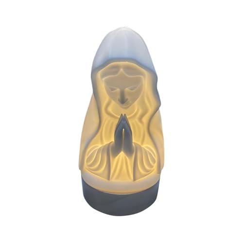 Tewzafiya Luz nocturna de oración, lámpara de mesa de Nuestra Señora | Accesorio para el hogar para la habitación nocturna rincón oración cocina salón