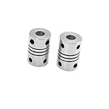 Moteur pas à pas flexible en aluminium D15L20, trou d'accouplement RS, 2/3/3,17/4/5/6/7/8 ...