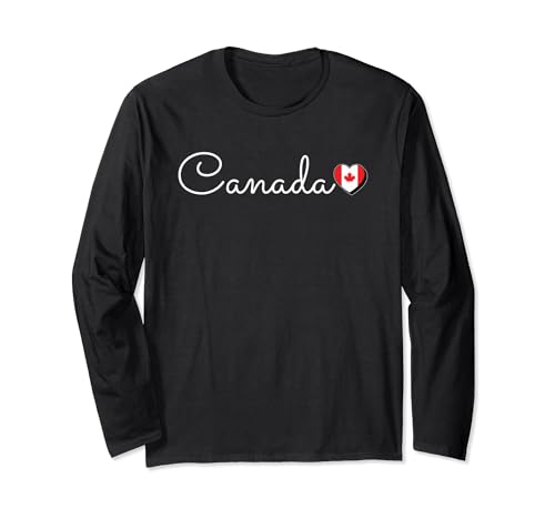 I Love Canada Proud Canadian Pride Travel Matching Manga Larga