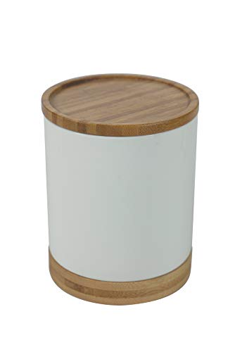 Essential Barattolo in porcellana con tappo in bamboo