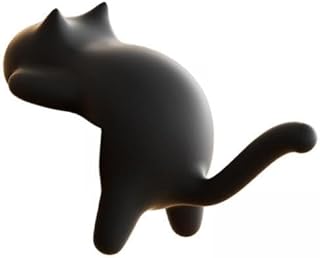 3xCat Shaped Hook for Desk Edge Handbag Grip Funny Self Sticky Holder for Restaurant School Office Home, 4 Pcs