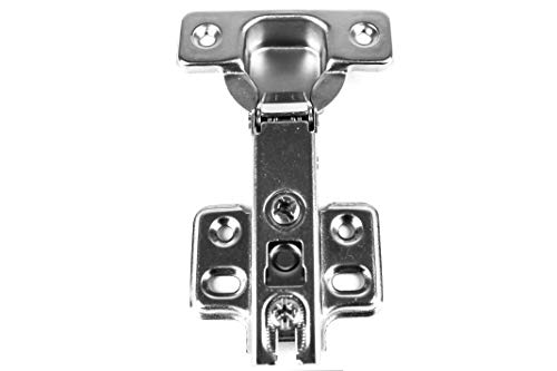 Berta (20 Pieces) Full Overlay Frameless European Hinges, 105 Degree 2-Cam 4-Way Adjustable Concealed Kitchen Cabinet Door Hinges with Screws