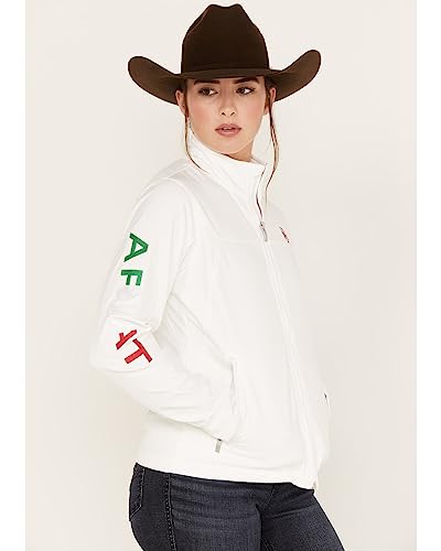 ARIAT Jaqueta feminina clássica softshell do México, branca, XGG