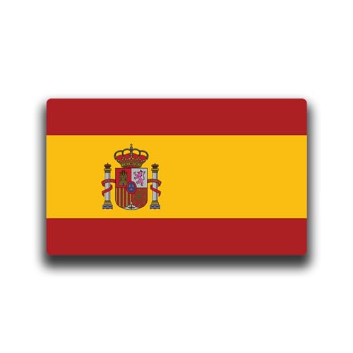 Image of World Country Flag Decal Stickers - Two Pack - for Cars Windows Bumpers Laptops Tablets Tumblers Cups Walls (Spain)