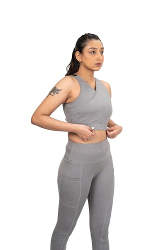 Image of Gym Wear Co-ord Set for Women Stretchable Top & Leggings for Women's & Girls Suitable for Yoga Jogging & Gym Western Coord Set