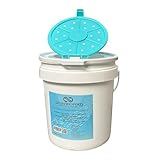 Plastic Bait Bucket (Minnow Bucket), 1 Gallon, White with Vented LID