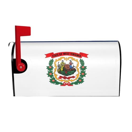 Protezione per cassetta postale magnetica alla moda con bandiera dello stato del West Virginia - Impermeabile - Stampa personalizzata per cassette postali