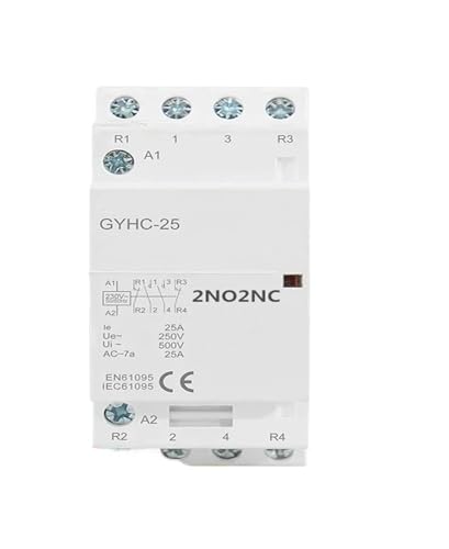 GYHC 4P 25A 220V/230V 50/60HZ Din ���[�� �ƒ�pAC ���W�����[�R���^�N�^ 4NO �܂��� 2NO2NC �܂��� 3NO1NC �܂��� 4NC