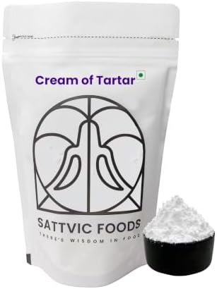 Sattvic Foods Cream of Tartar Powder (750 g) | Potassium Bitartrate | Keto-Friendly Adrenal Energizer | Use in Cooking, Leavener in Baking, Natural Non-Toxic Cleaner