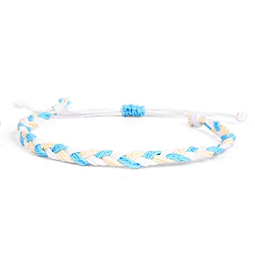 4-6 Pcs Beach Braided Strings Rope Bracelet Adjustable Handmade Waterproof Friendship Wrap Bracelets Woven Wrist Cord Wristband Ocean Surfing Concise Jewelry For Men Women Teen Girl-6 Pcs #TOP2