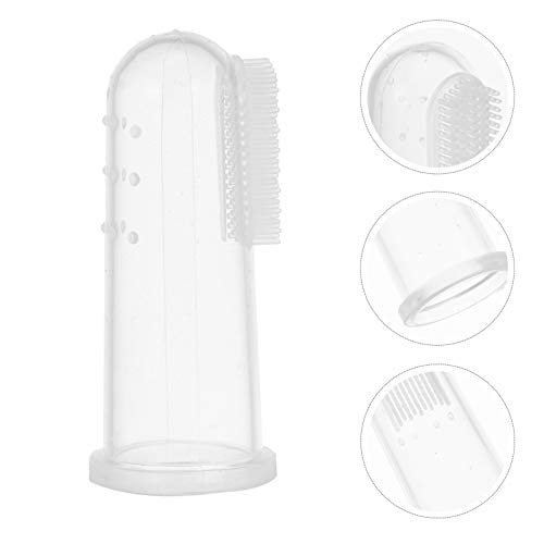 EXCEART 3 peças de escova de dentes de bebê com estojo, escova de dentes de silicone para crianças d