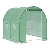 Gewächshaus, Foliengewächshaus mit vielen Fenstern für eine bessere Luftzirkulation MR4001CH 2x2x2 m