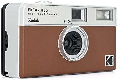 KODAK EKTAR H35 yarım formatlı film kamerası, 35 mm, tekrar kullanılabilir, odaklanma yok, hafif, kullanımı kolay (kahverengi) (film ve AAA pil teslimat kapsamına dahil değildir) - Görsel 2