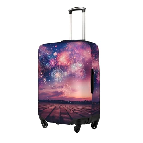 Flag Firework Suitcase Covers, Luggage Protectors Fits Four Sizes Suitcase For Travel2