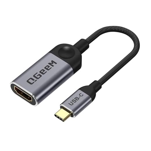 QGeeM USB C to HDMI Adapter 4K Cable, USB Type-C to HDMI Adapter [Thunderbolt 3 Compatible] Compatible with MacBook Pro 2018/2017, Samsung Galaxy S9/S8, Surface Book 2, Dell XPS 13/15, Pixelbook More