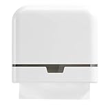 Cryfokt Wandmontierter Papierhandtuchspender, Handtuchhalter mit 2-Entriegelungssystem, Transparenter Fensterspender für Badezimmer, Toilette, Gewerbliche Nutzung, Fasst 200 Blatt (White)