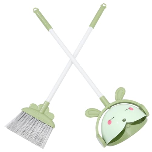 NIYANGLE 1 Juego Mini Escoba recogedor y Escoba para Escoba y recogedor para pequeños Kit recogedor y Escoba recogedor pequeño para escobilla páginas Green