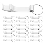 ARTIBETTER Llavero Abrebotellas de Aluminio Plateado Compacto Mini Abrebotellas para Cerveza y Refrescos Set de 24 Unidades Portátil para Bares Fiestas Bodas y Uso Diario
