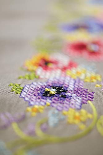Nappe imprimé violettes nappe de table fleurie de style campagne - 4