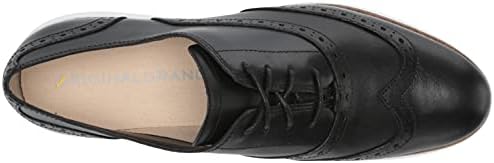 Cole Haan Women's ORIGINALGRAND Wingtip Oxford, Black/Optic White, 7 | Image 4