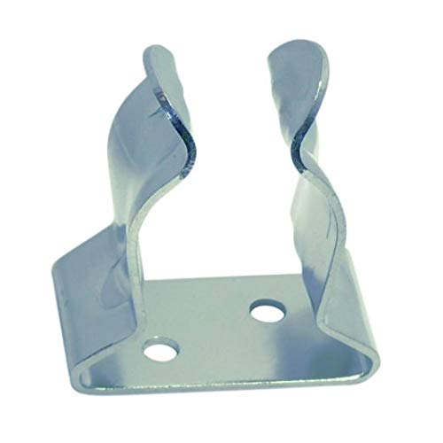 mgverkauf Bootshakenhalter aus Edelstahl A2 Gerätehalter Edelstahlklemme Clip Kabel Halter Edelstahl Rohrschelle (30-37 mm) Cover