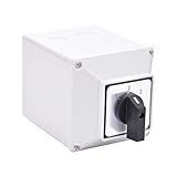 APIELE Changeover Selector Switch Box 63A 3 Position 12 Terminals Poles 440V 3 Phase Universal Rotary Cam Selector