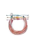 SINGULARU - Pack 3 Pulseras Rainbow Spark. Acero y Cordón. Joyas Para Mujer.