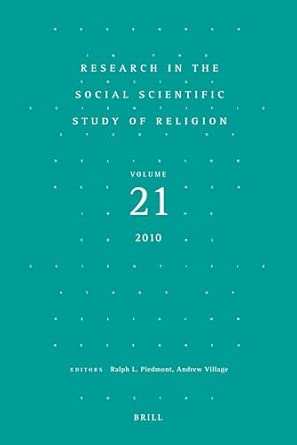 Research in the Social Scientific Study of Religion: 21 book cover